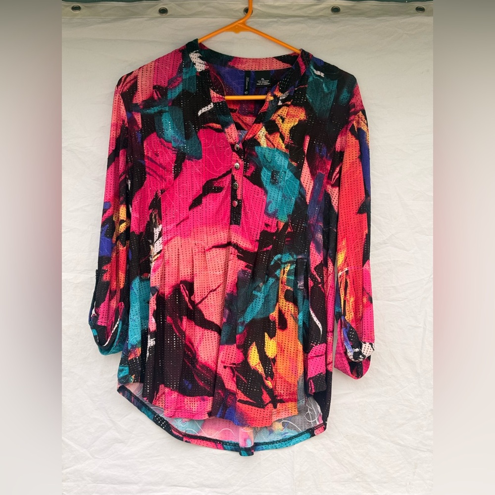 Colorful Abstract Women's Top by New Directions